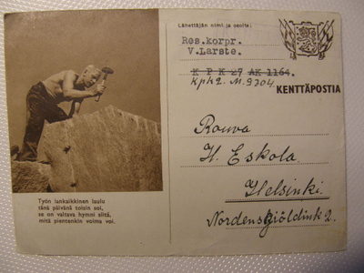 KENTTÄPOSTI kortti / Kivi hakkaaja  kulk -40