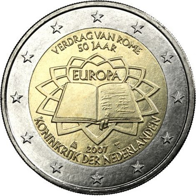 Alankomaat 2007 2 € Rooman sopimus UNC