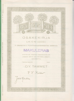 0sakekirja Tammet OY