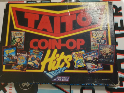 TAITO Coin-Op Hits alkuperäispaketissaan commodore 64