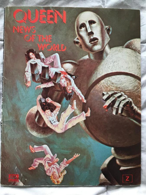 Queen: News Of The World nuottikirja, 1977