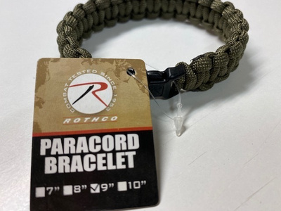 Paracord ranneke olive 9"