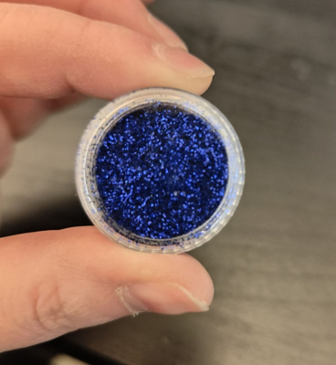 Siniliila glitter