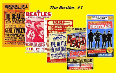 THE BEATLES --- julistesetti 5kpl --- 21cm x 30cm #1