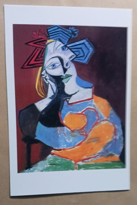 Pablo Picasso: Kyynärpäähänsä nojaava nainen lepää, ei p.