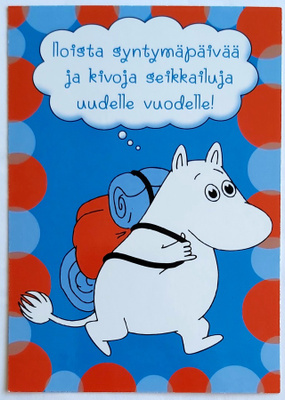 "ILOISTA SYNTYMÄP. JA KIVOJA SEIKKAILUJA.."KULKEMATON KORTTI