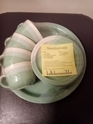 Kultakeramiikka vihreä setti Uusi