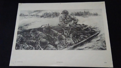 Syöksyvene Jatkosota A.Lindeberg 1942 Piirros