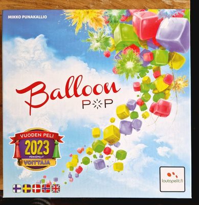 Balloon PoP peli .Vuoden perhepeli 2023