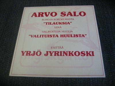 LP - Arvo Salo - pilkahduksia (esittää Yrjö Jyrinkoski)