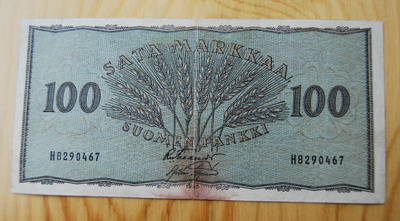 Suomen pankki 100 markkaa 1955