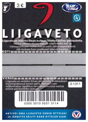 JYP SM-LIIGA LIIGAVETO Arpa v.2003