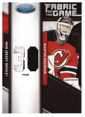 M. BRODEUR Devils 2011-12 Certified Fabric of the Game #86