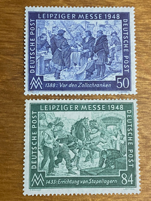 SAKSA 1948 LIITTOUTUNEET YHTEISET LEIPZIGIN MESSUT PARI**