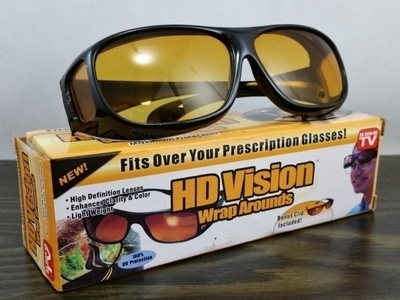 HD Vision Hämäränäkö Ajolasit Silmälasien Päälle, musta UUSI