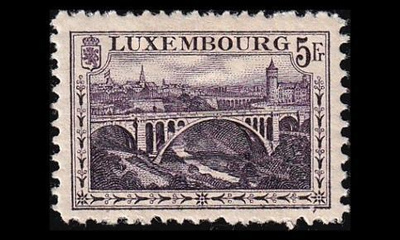 Luxemburg 136B * Maisemia 5 Fr (12½) (1921)