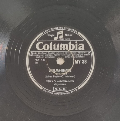 Savikiekko 1958 - Veikko Ahvenainen - Columbia MY 30