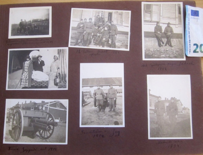 VANHOJA Valokuva Sotilaat Tykki Tykit ym. 1924
