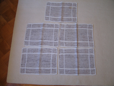 Puuvilla (?) tai pellava (?) tabletti 5 kpl
