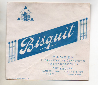 Hämeenlinna: Bisquit (Hämeen Tupakkatehdas Osakeyhtiö)