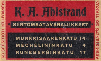 Helsinki, K. A. Ahlstrand   3/8