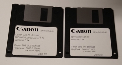 DISKETTI CANON BJC-70 BJC-4000 BJC-600/600E WIN 3.1X