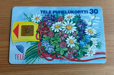 Tele puhelukortti 30 mk - Kukat
