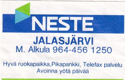 Jalasjärvi, M. Alkula , NESTE  1/9