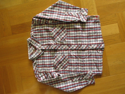 Lindex Fix ruudullinen pitkähihainen kauluspaita koko 122 !