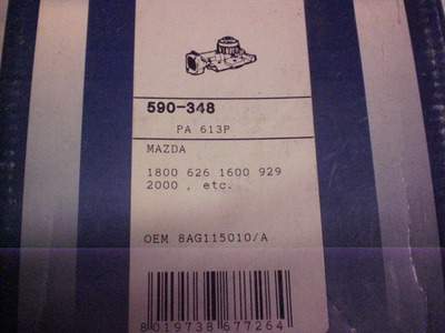 Mazda 626 , 929 , Pick up vm 84-92 vesipumppu