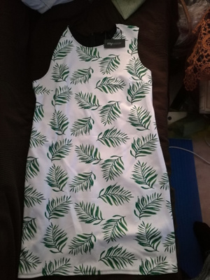 Mywear - kotelomekko valko - vihreä- musta XL( 44)