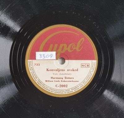 Savikiekko 1947 - Harmony Sisters - Cupol C-2002