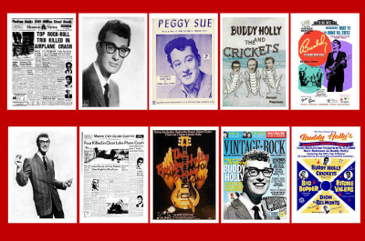 BUDDY HOLLY -- postikorttisetti   (Upea Lahja !!) #1