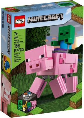 LEGO # MINECRAFT # 21157 : BigFig Pig with Baby Zombie