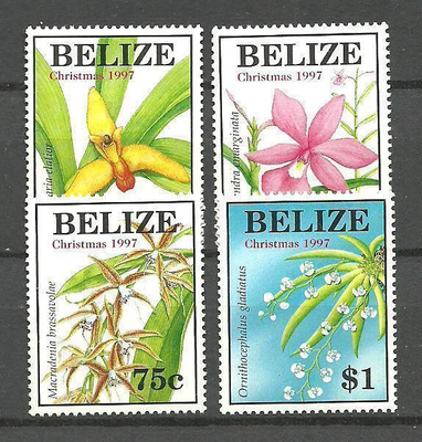 ORKIDEAT kukka-aiheinen sarja BELIZE 1997 **