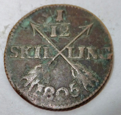 Ruotsi 1/12 Skilling 1805