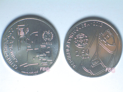 2012 Portugal 2,50 Euro juhlakolikko 2½ € GUIMARAES