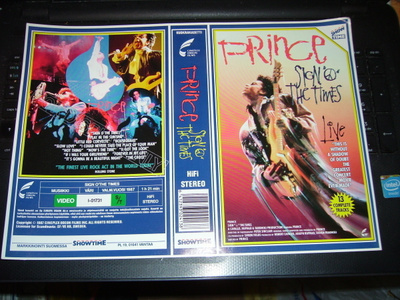 Vhs kansipaperi Fix PRINCE : SIGN O' THE TIMES  (Sis.pk:t)