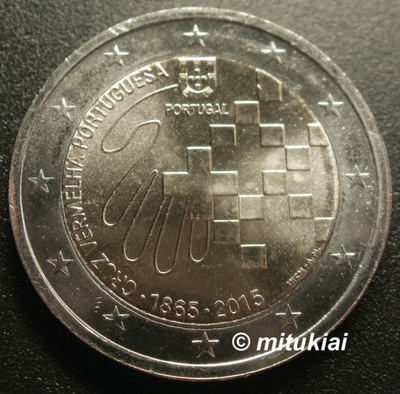 Portugali 2 € 2015 juhla Punainen risti 150 v., UNC