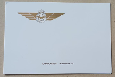 Joulukortti, allekirj. Ilmavoimien komentaja Rauno Meriö