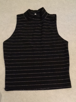 Gina Tricot hopearaidallinen toppi S