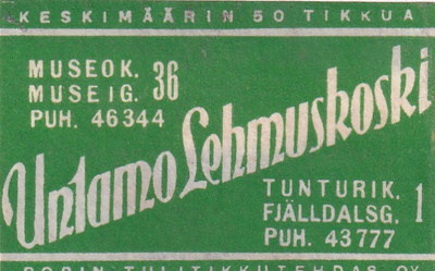 Helsinki, Untamo Lehmuskoski   5/13