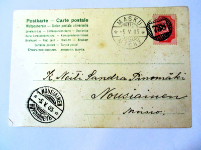 1905 Nrol 738 (Lape RRR )+ Masku kortti Nousiaisiin