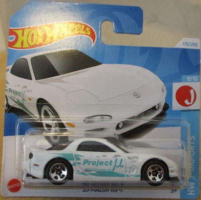 Mazda RX-7 Wankel Coupe White 1995 Project Hot Wheels 1:64