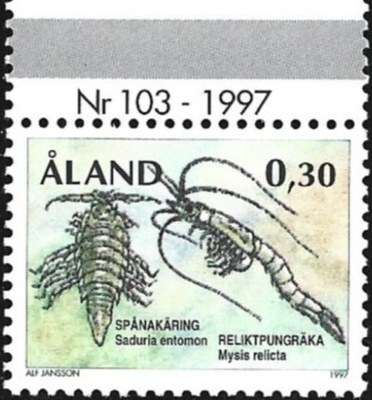 Åland 1997 Yleismerkit 0,30 mk välilöpari numero ** LaPe 124