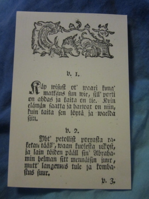 Kortti: Virsi vuodelta 1795