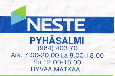 Pyhäsalmi, NESTE  3/8