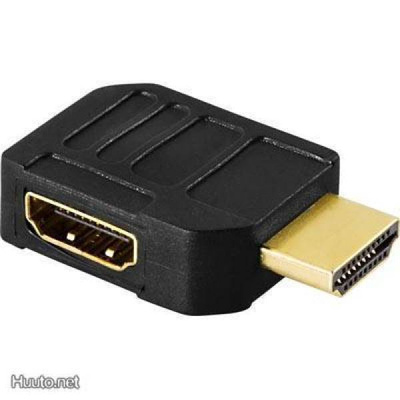 Deltaco HDMI-sovitin, HDMI uros-naaras, sivukulmaliitin UUSI