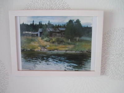 Eero Järnefelt Rantamaisema 1894.Valokuva taulu.