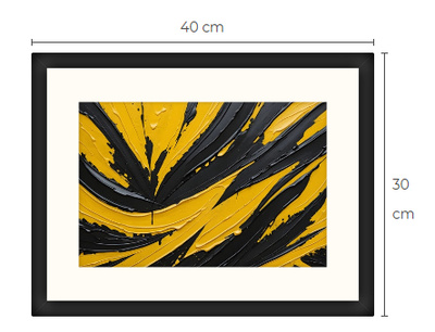 Uusi abstrakti Art Print paspis & kehys 30 cm x 40 cm